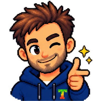 Ted, le coach pixel de Hello Ted, air malicieux